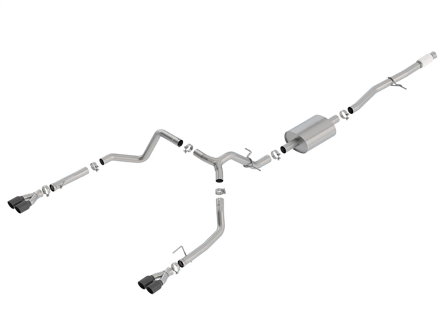 Borla 140770BC S-Type Cat-Back Exhaust System Fits Sierra 1500 Silverado 1500