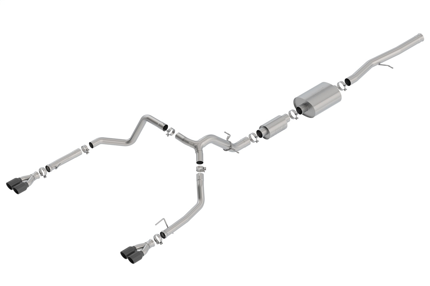 Borla 140774BC S-Type Cat-Back Exhaust System Fits Sierra 1500 Silverado 1500