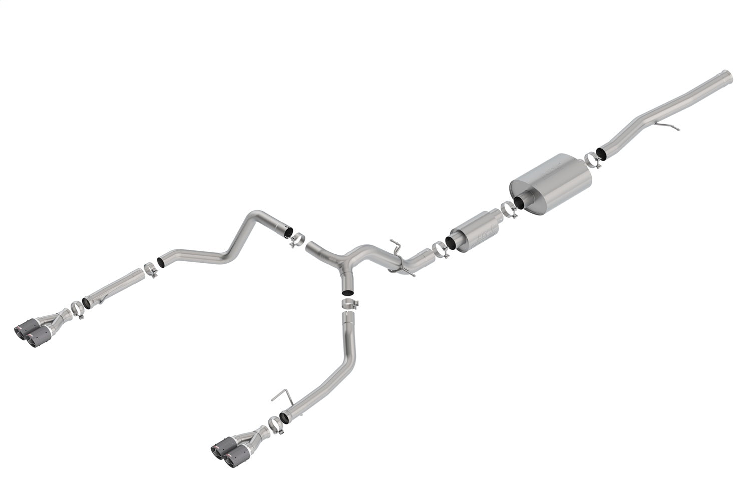 Borla 140774CF S-Type Cat-Back Exhaust System Fits Sierra 1500 Silverado 1500