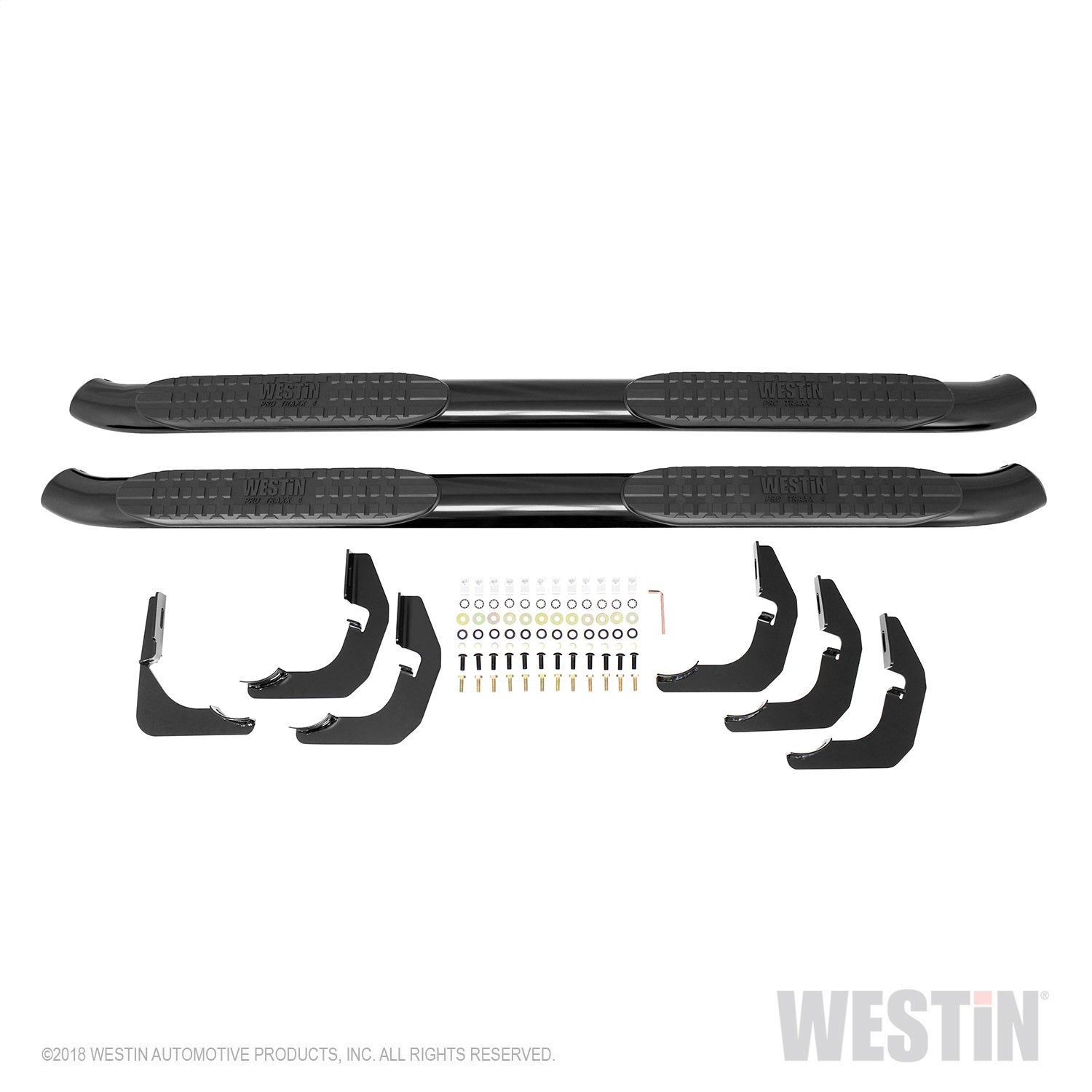 Westin 21-23945 Pro Traxx 4 Oval Nerf Step Bars fits 2015-2023 F-150 SuperCrew 2017-2022 F-250 F-350 Super Duty Crew Cab Black 1 Pair