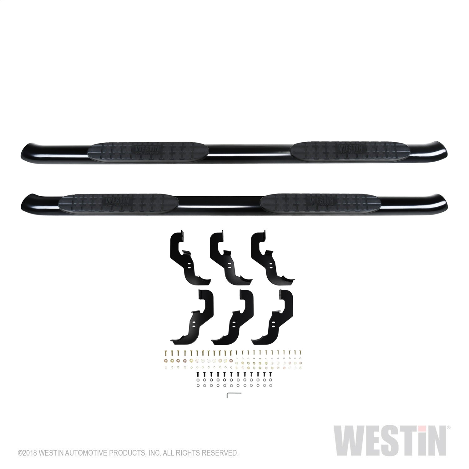 Westin 21-24135 PRO TRAXX 4 Oval Nerf Bars fits 2019-2024 Silverado Sierra 1500 2020-2024 Silverado Sierra 2500 3500 Crew Cab (Exc 2019 Silverado LD/Sierra 1500 Limited) Black Pair