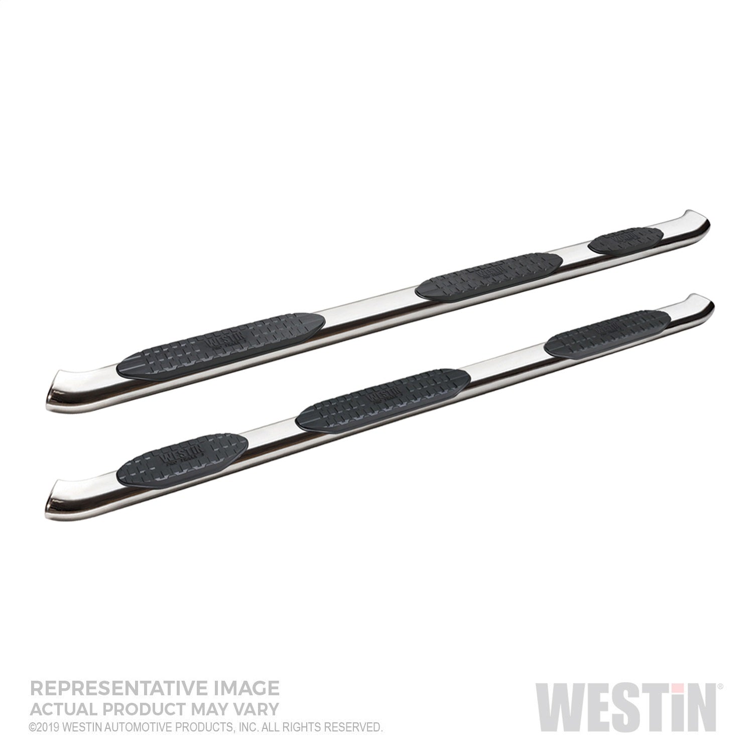 Westin 21-534710 Stainless Steel PRO TRAXX 5 Oval W2W Nerf Step Bars Silverado/Sierra 1500 Double Cab 2019 (6.5' Bed)(Excl. 2019 Silverado LD/Sierra 1500 Limited)