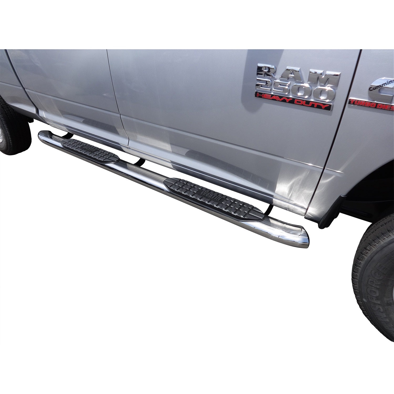 Westin 21-53550 PRO TRAXX 5 Oval Nerf Bars fits 2009-2018 Ram 1500 2019-2024 Ram 1500 Classic Quad Cab Polished Pair