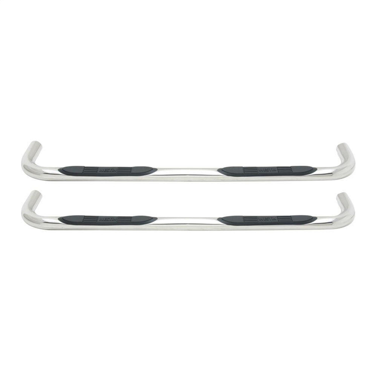 Westin 23-1680 E-Series 3 Round Nerf Bars fits 1999-2014 Silverado Sierra 1500 1999-2004 2500LD 2001-2014 2500 3500HD Extended Cab Polished Pair