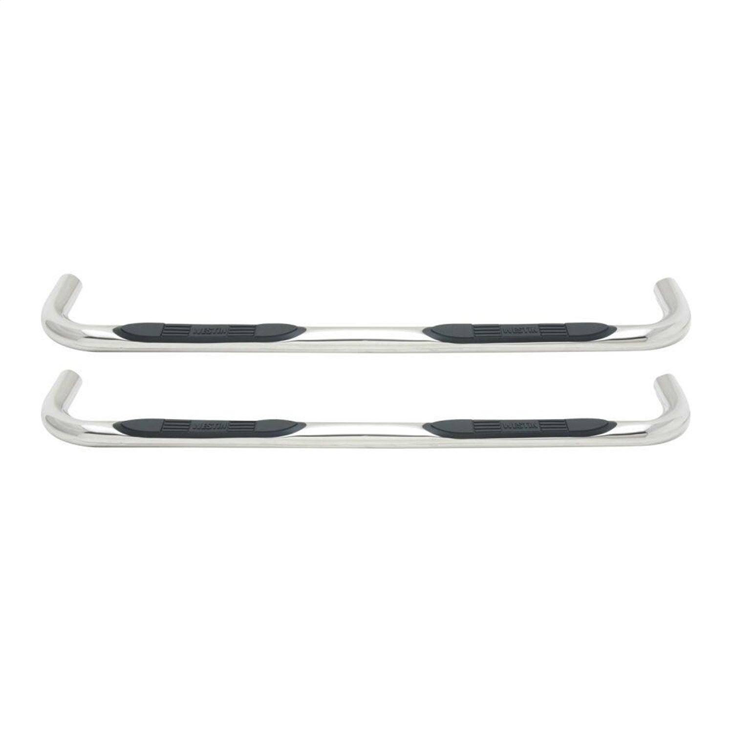 Westin 23-2790 E-Series 3 Round Nerf Bars fits 2005-2011 Dakota Quad Cab Polished Pair