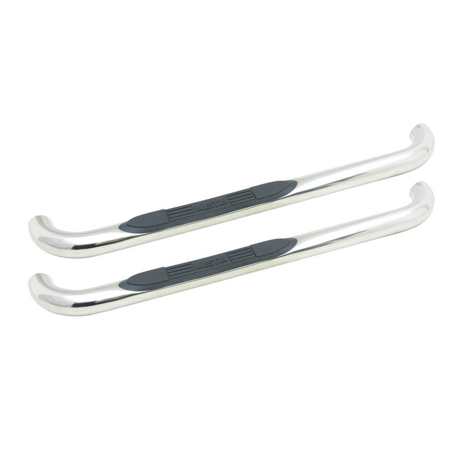 Westin 23-3920 E-Series 3 Round Nerf Bars fits 2015-2024 F150 2017-2024 F250 F350 Super Duty Standard Cab Polished Pair