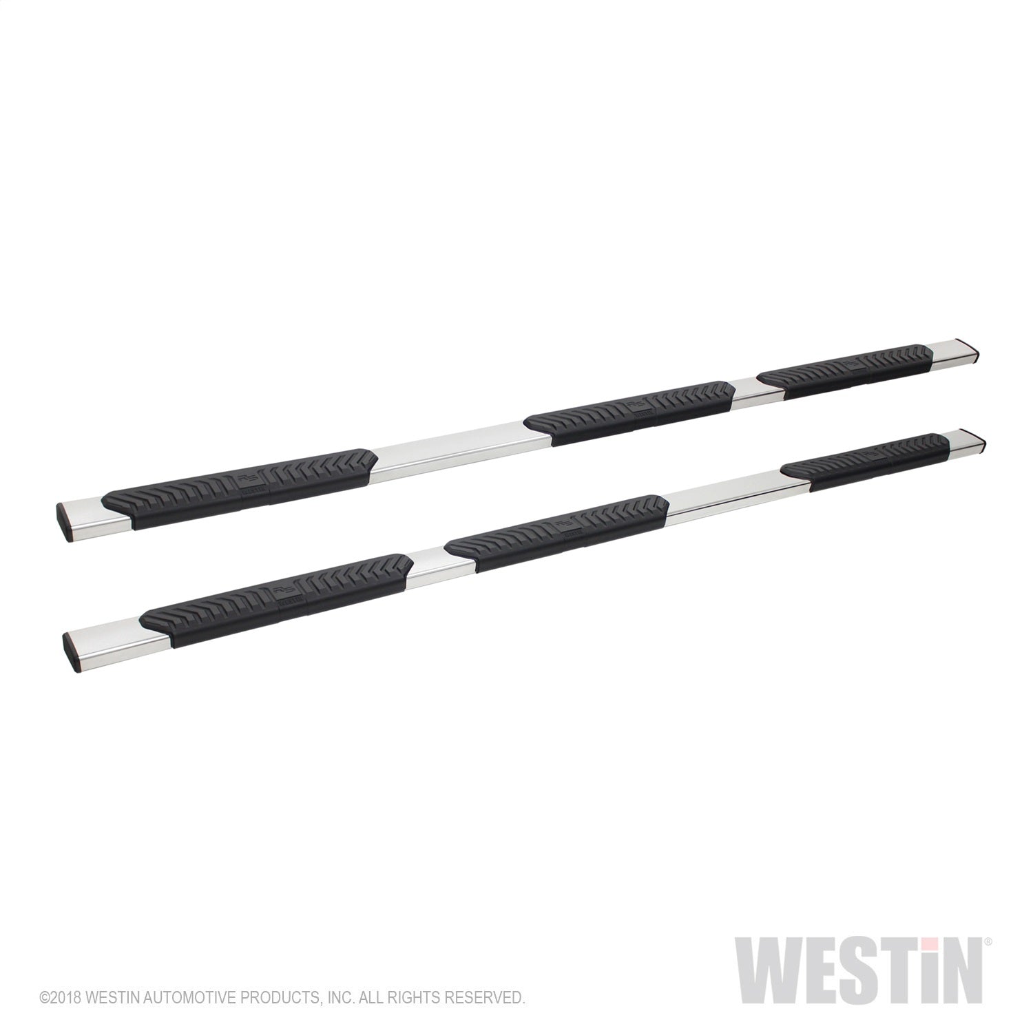 Westin 28-534330 R5 Modular Wheel to Wheel Nerf Bars fits 2010-2018 Ram 2500 3500 Crew Cab 8' Bed (Exc Dually) Polished Pair