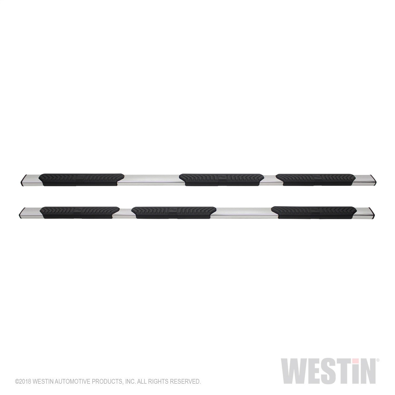 Westin 28-534330 R5 Modular Wheel to Wheel Nerf Bars fits 2010-2018 Ram 2500 3500 Crew Cab 8' Bed (Exc Dually) Polished Pair