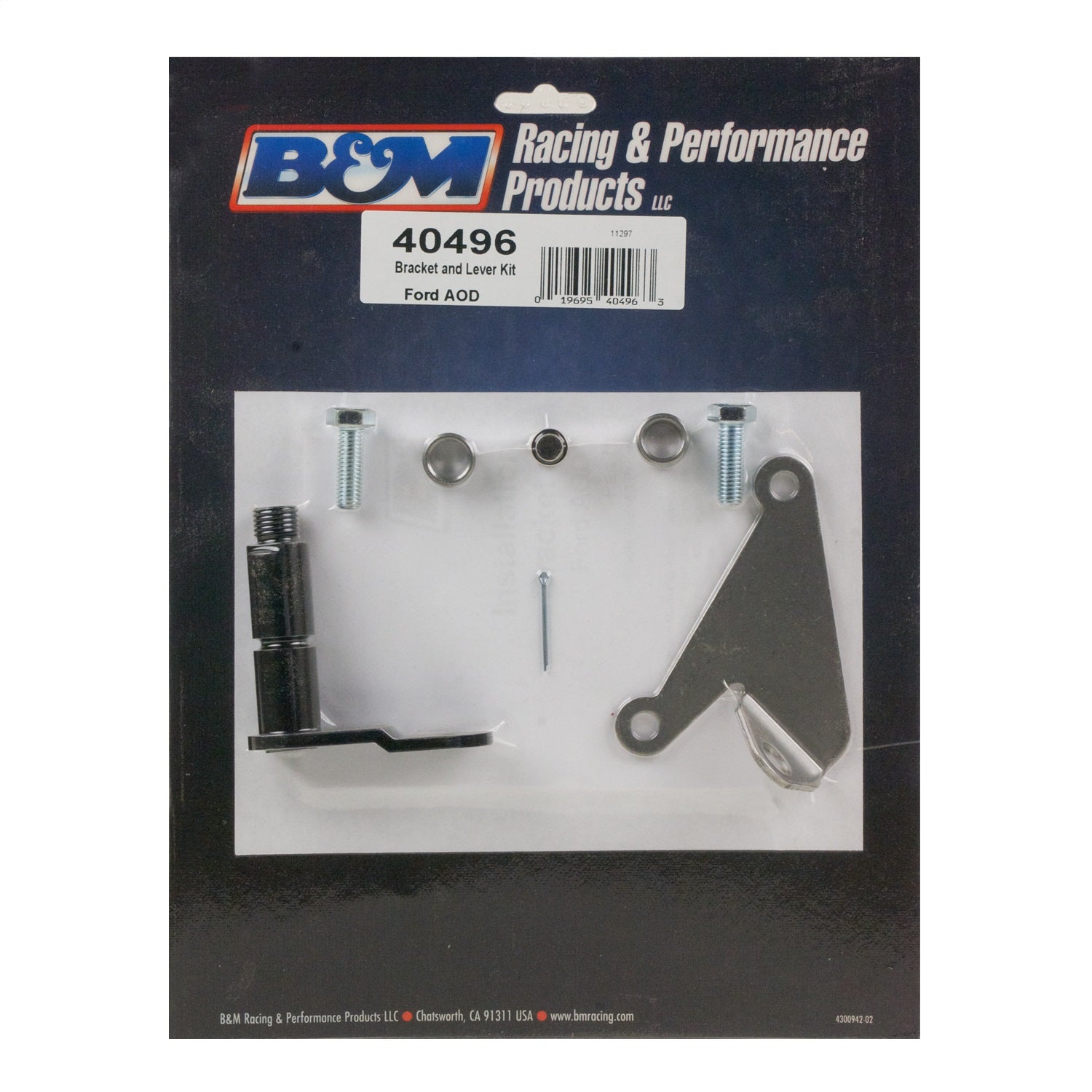 B&M 40496 Bracket and Lever Kit For Ford AOD