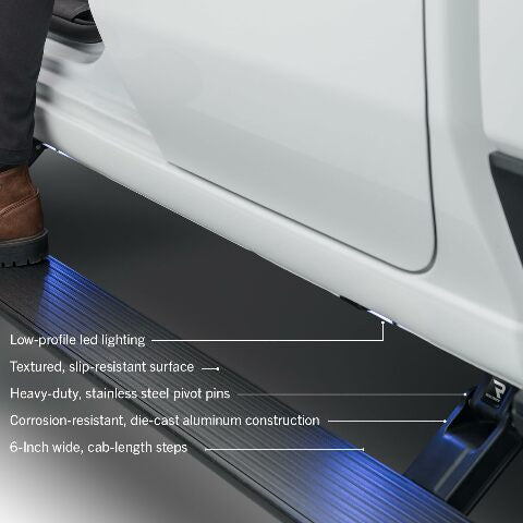 RealTruck AMP Research PowerStep Power Running Boards with LED Step Lights Compatible with - Toyota Tundra Crew Cab/Double Cab/Extended Crew CabCrewMax - Electric Powerstep & Retractable Truck Steps 2021