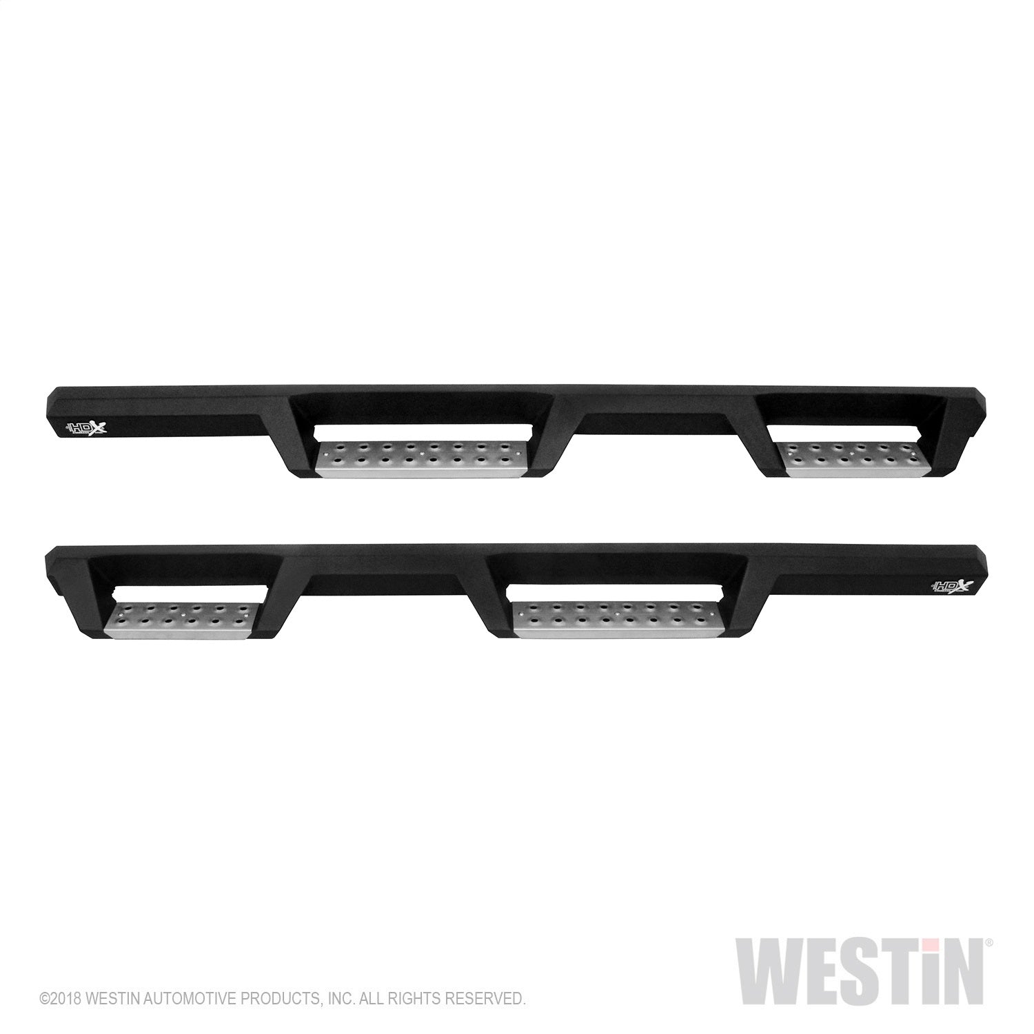 Westin 56-132952 HDX Stainless Drop Nerf Step Bars fits 2007-2018 Wrangler JK Unlimited 4dr Textured Black 1 Pair