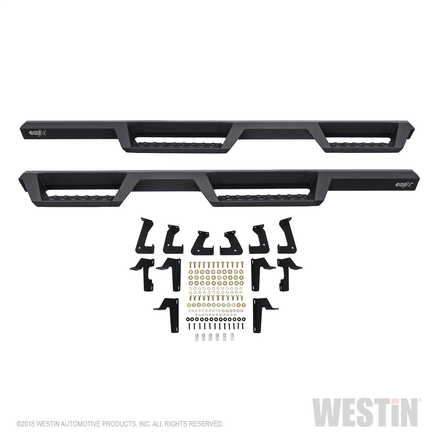 Westin 56-14065 HDX Drop Nerf Step Bars fits 2018-2023 Wrangler JL Unlimited 4dr Textured Black 1 Pair
