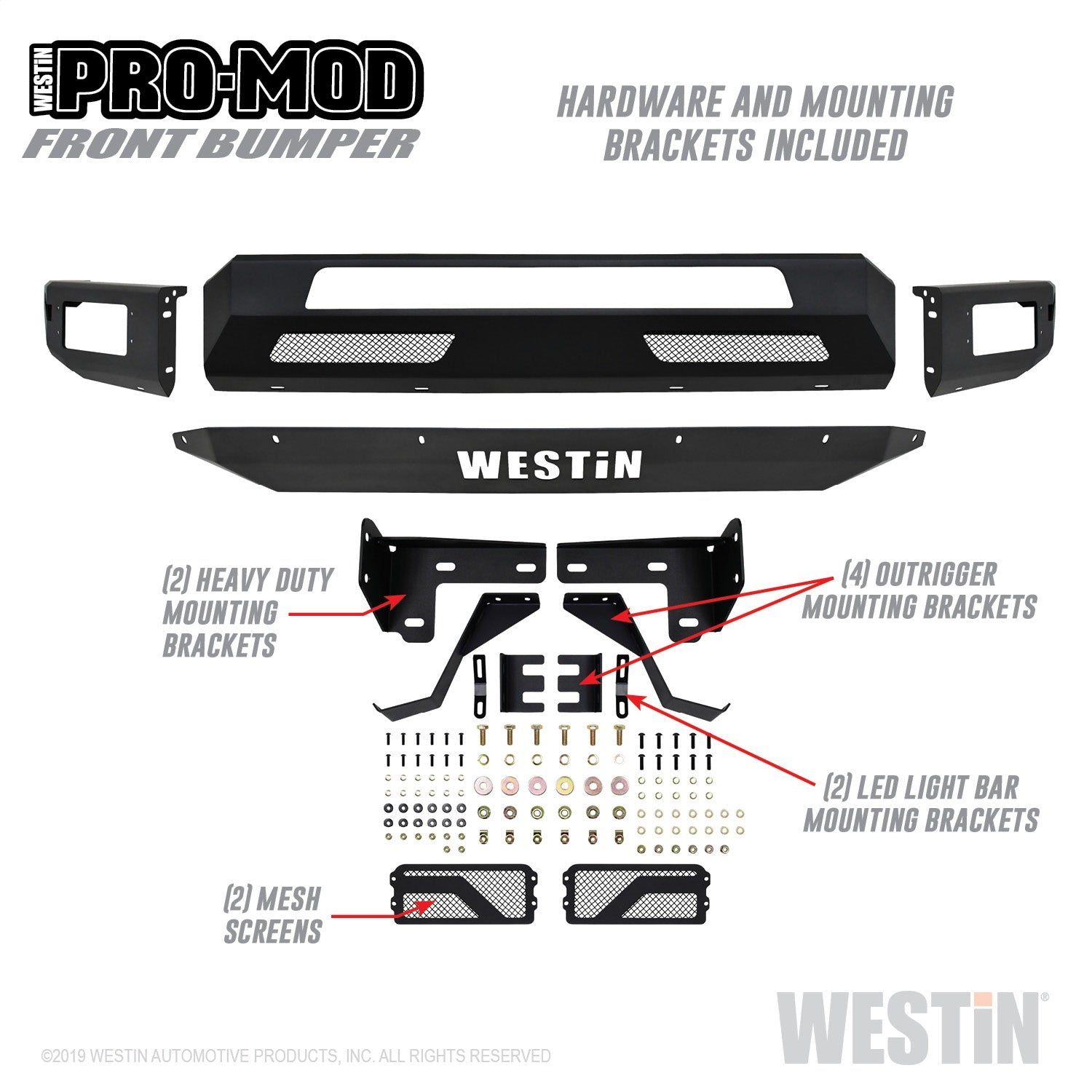 Westin 58-41065 Pro-Mod Front Bumper fits 2018-2020 F150 (Exc Raptor)