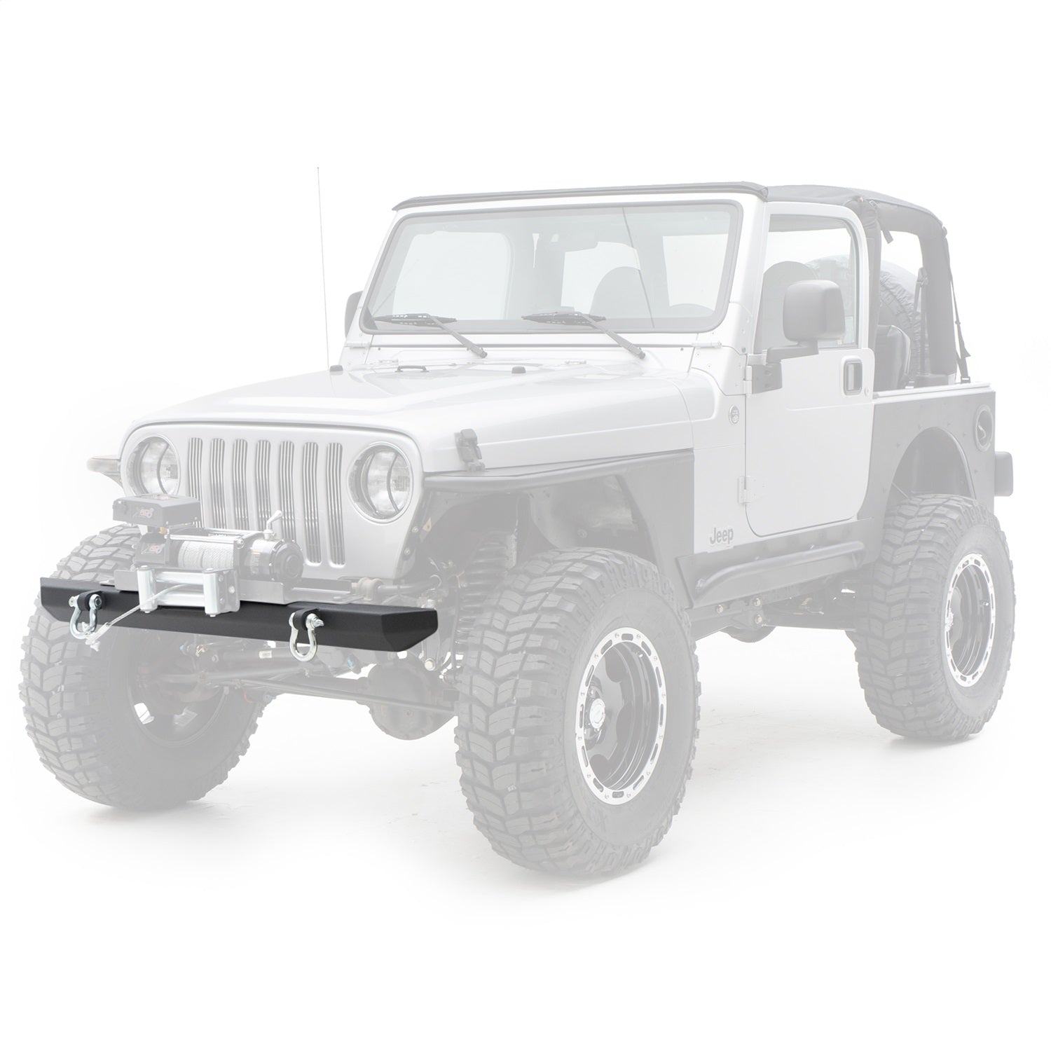 Smittybilt 76740D SRC Classic Front Bumper with D-Ring Mounts and Shackles for 1976-2006 Jeep® Wrangler TJ/YJ/LJ
