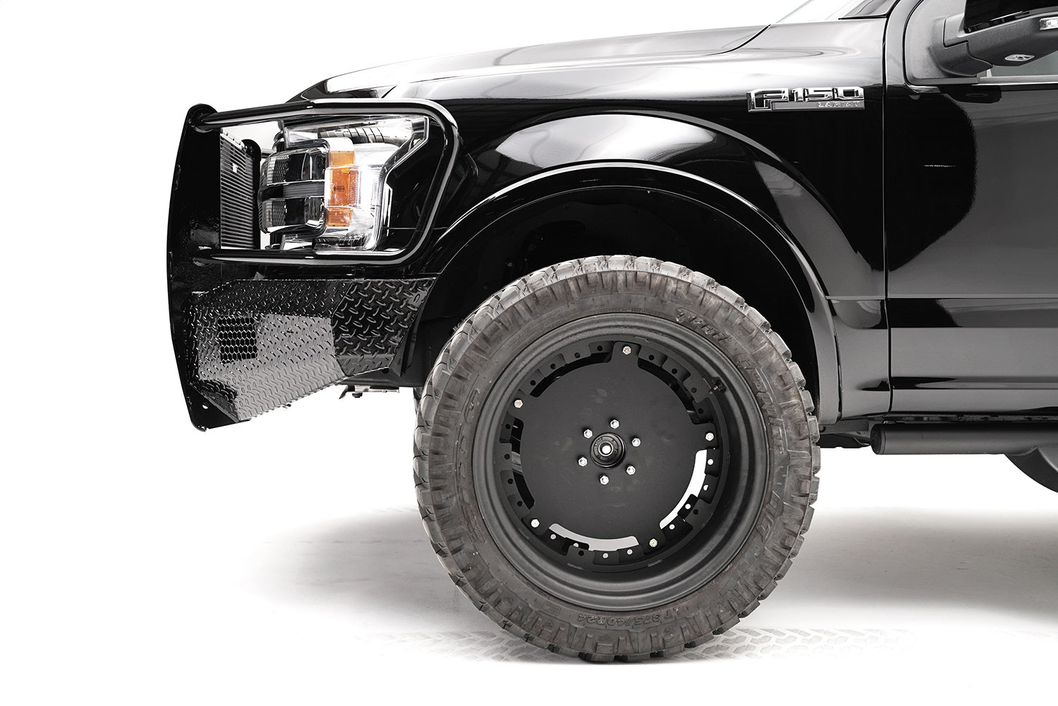 Fab Fours FF18-K4560-1 Black Steel Front Bumper Fits 18-20 F-150
