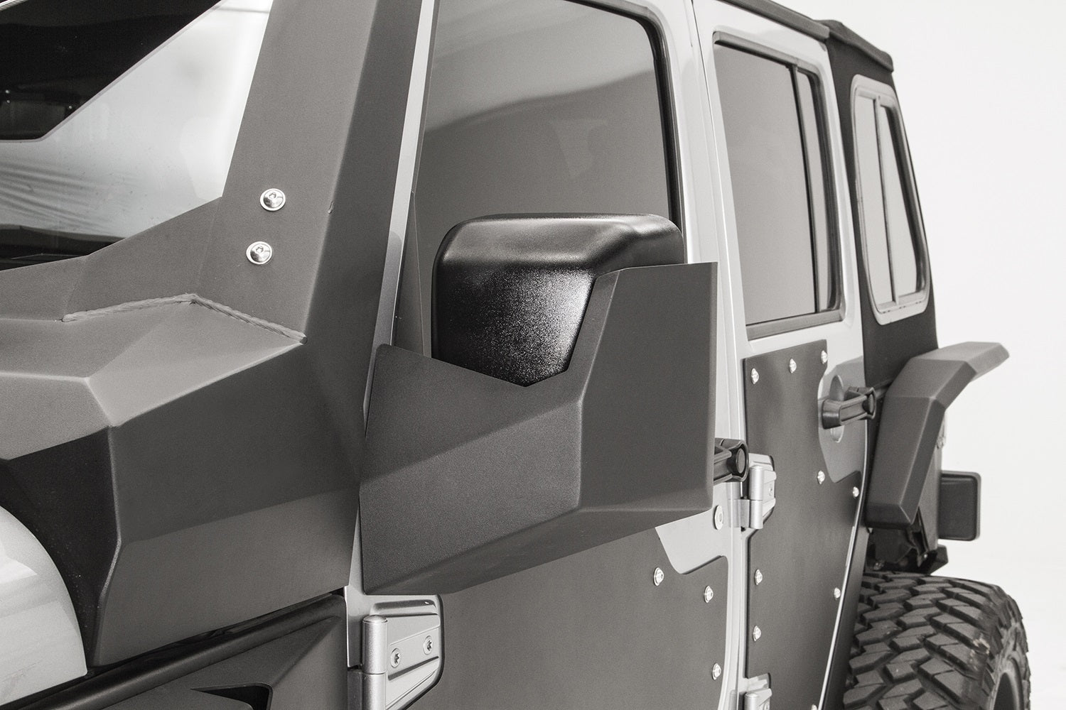 Fab Fours JK3001-1 Door Skin Mirror Guard Fits 07-18 Wrangler (JK)