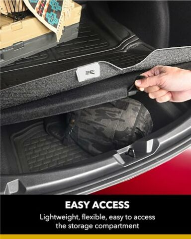 3D MAXpider Custom Compatible with Cross Fold Kagu Cargo Liner (Black) Compatible with Tesla Model Y 5-Seat - Rear Upper Cargo Liner (3Pcs) 2021-2025