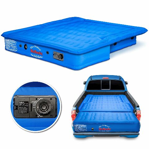 PITTMAN OUTDOORS PPI-105 AirBedz Original Truck Bed Air Mattress Compatible with 5'-5.5 Mid-Size Short Truck Beds with Tailgate Mattress, Blue