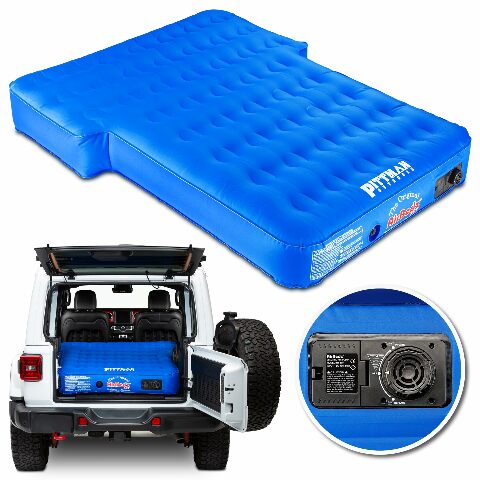 AirBedz Pittman Jeep Mattress/SUV Air Mattress with Built in Pump - Premium 4Runner Mattress, Jeep Wrangler Air Mattress & Larger SUV Mattress with Low Odor Fabric Shell Design - 66"x52"x10"