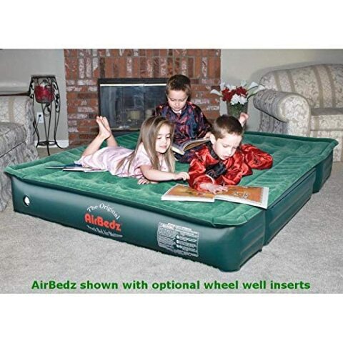 AirBedz Lite (PPI PV203C) Mid-Size 6'-6.5' Short Truck Bed Air Mattress, Green (72" x 55" x 12" Inflated)