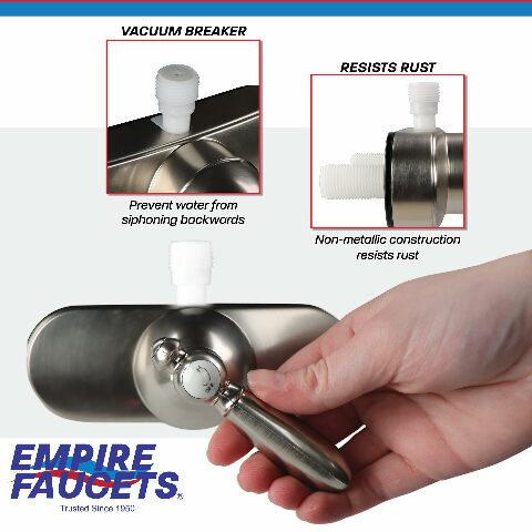 Empire Brass U-YSL53VBNLVR-E Single-Lever Shower Valve (4", Nickel),1 Pack