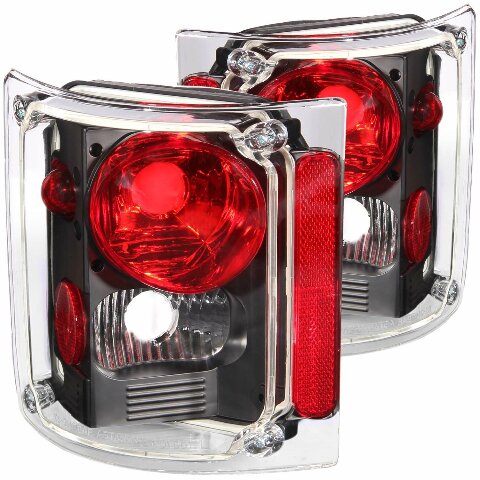 Anzo USA 211016 Chevrolet Pickup Black Tail Light Assembly - (Sold in Pairs)