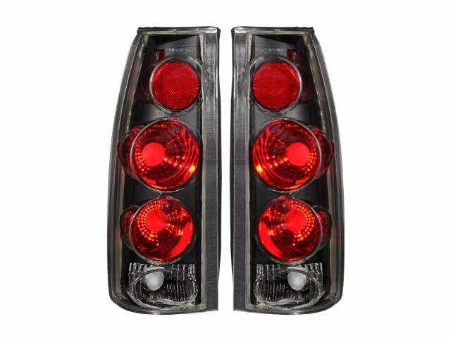 Anzo USA 211019 Chevrolet 3D Style Black Tail Light Assembly - (Sold in Pairs)