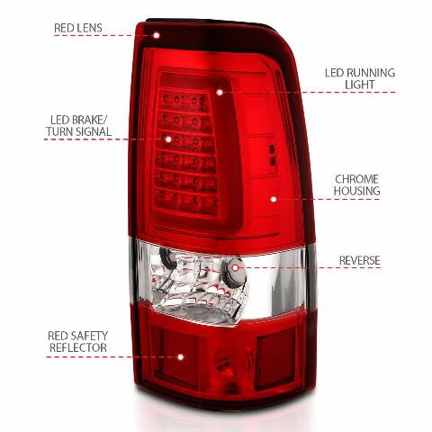 ANZO USA 311335 Taillamps Compatible with Chevrolet Silverado 1500