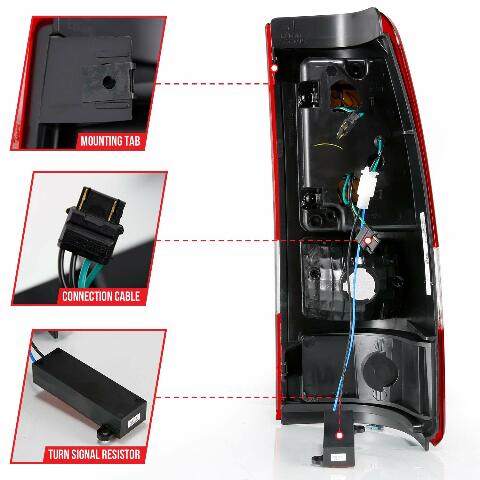 ANZO USA 311335 Taillamps Compatible with Chevrolet Silverado 1500