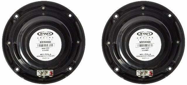 Jensen MS5006BR Black 5.25" Dual Cone Waterproof Speakers