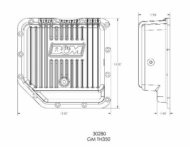 B&M 30280 Aluminum Transmission Pan