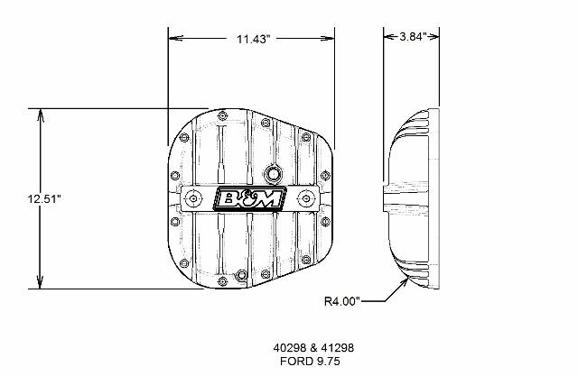 B&M 40298 Cast Aluminum Differential Cover for Ford 9.75"