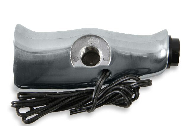 B&M 80658 Brushed Aluminum T-Handle Shifter Grip with Button and SAE Thread Inserts