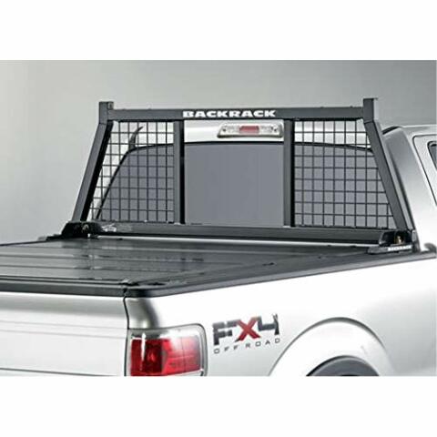 RealTruck Backrack Half Safety Rack Frame Only | Black, No Drill | 148SM | 2001-2025 Chevrolet/GMC Silverado/Sierra 2500/3500HD; 2017-2025 Dodge RAM 1500/2500/3500; 2004-2025 Nissan Titan & Others