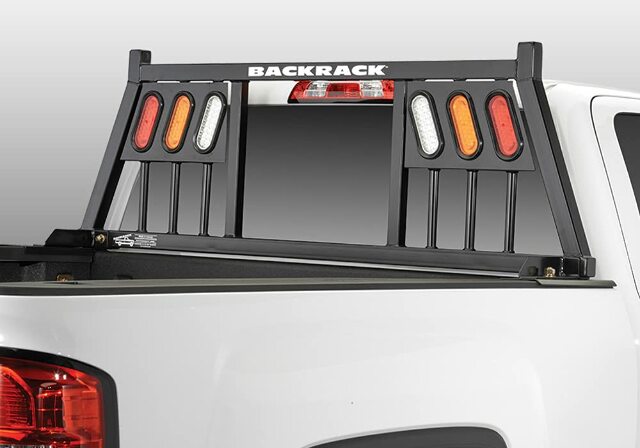 RealTruck Backrack Three Light Rack Frame Only | Black, No Drill | 149TL | Compatible with Chevrolet/GMC Silverado/Sierra 1500; & 2022-2025 Toyota Tundra; 2004-2025 Ford F-150 & Others 2008-2019