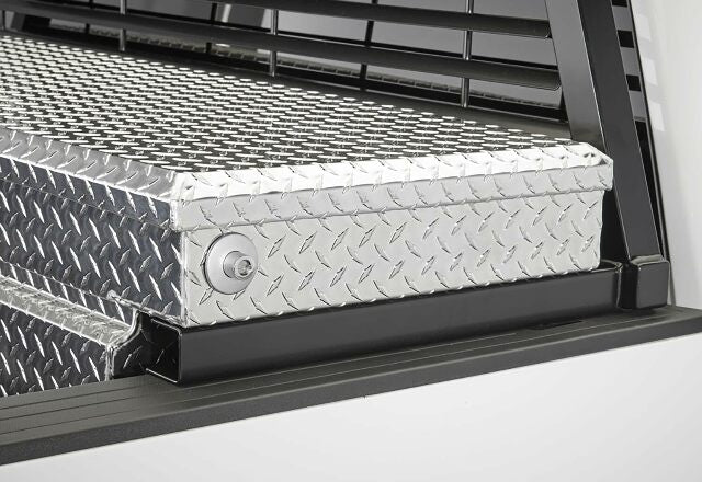 RealTruck Backrack Hardware Kit Compatible with use w/ 21" Toolbox, Black, No Drill | 30112TB | Compatible with Ford F-150 1997-2014