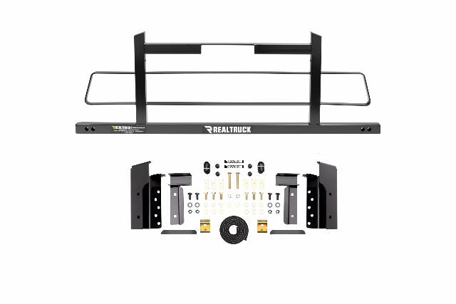 RealTruck Backrack Hardware Kit Compatible with use w/Wide-Top Tonneau, Black, No Drill | 50327 | Compatible with Toyota Tacoma; Toyota Tacoma w/Utility Track System 2005-2015