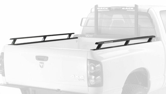 RealTruck Backrack Side Rails to use w/Standard Bed | Black, No Drill | 65517 | Compatible with RAM 2500/3500 6.5' Bed; RAM 2500/3500 8' Bed; 2019-2025 RAM 1500 Classic 2002-2009