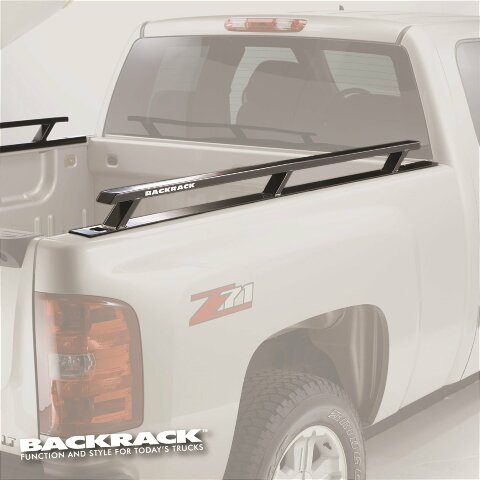 RealTruck Backrack Side Rails to use w/Standard Bed | Black, No Drill | 65524 | Fits 2019-2025 Chevrolet/GMC Silverado/Sierra 2500 HD/3500 HD