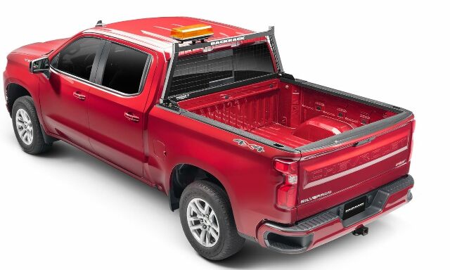 RealTruck Backrack Flooding Light Bracket, 16X7 | Center Mount, Black | 91002RECF | Universal w/Backrack Frame's