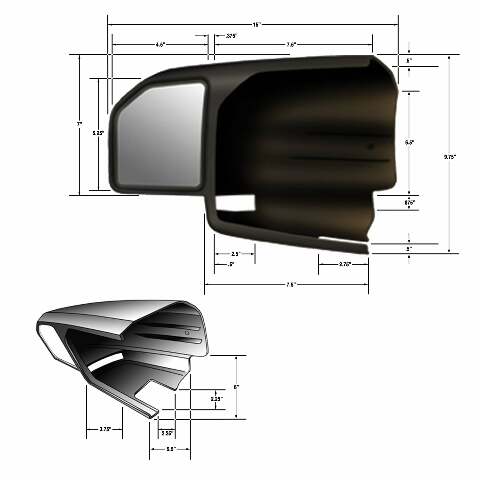 CIPA Mirrors 11550 Custom Towing Mirror Set Fits 15-19 F-150