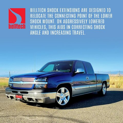 Belltech 6654 Shock Extension Kit Compatible with 99-06 Silverado Sierra 1500 all cabs