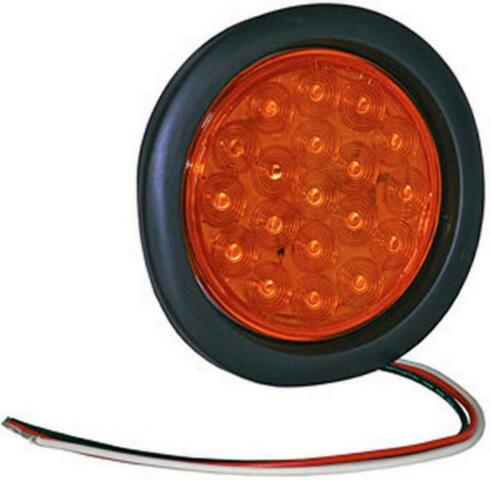 Light,strobe,4in round, amber,24 led