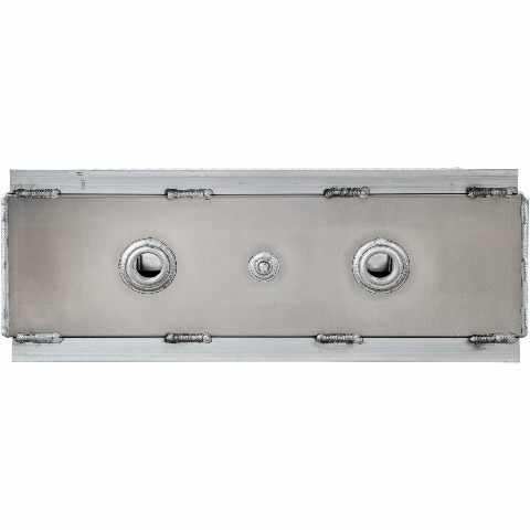 Buyers Products UR50A 50 Gallon Upright Aluminum Hydraulic Reservoir, Lightweight, With Baffles & Sight Gauge, Hydraulic Tank Compatible with Trucks