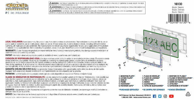 Cruiser Accessories 16130 License Plate Frames