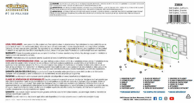 Cruiser Accessories 23804 License Plate Frames