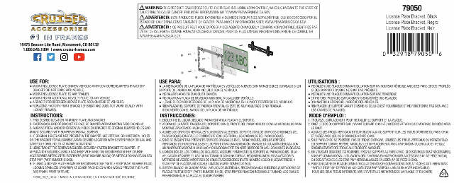 Cruiser Accessories 79050 License Plate Mounts