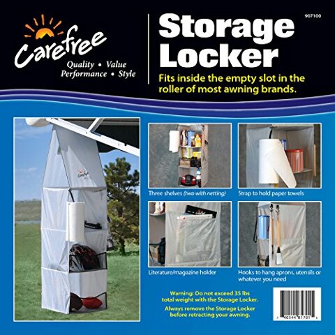 Carefree 907100 Light Gray 54" x 14" x 14" Nylon RV Awning Storage Locker