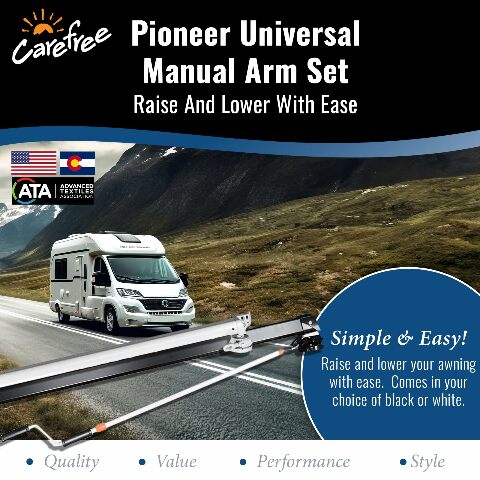 Carefree (971501White) 68" to 81" Pioneer Lite Awning Arm