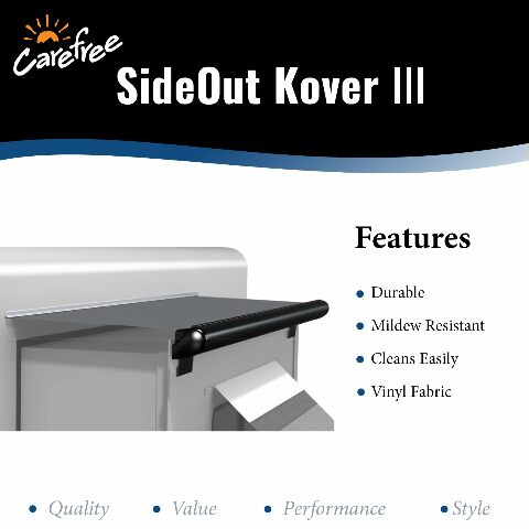 CAREFREE-DG1440042 RV Universal Slideout Replacement Fabric 144"-White